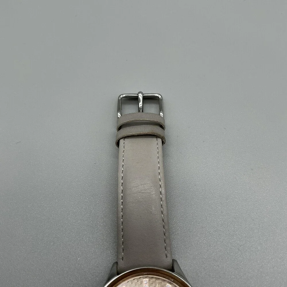 Fossil Suitor Womens Watch 36mm Two Tone Beige Leather Multifunction New Battery